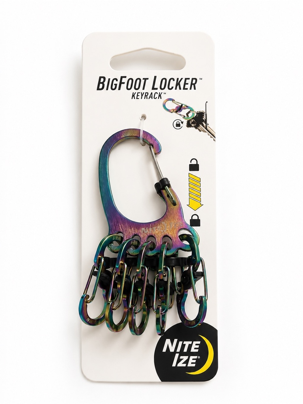 BigFoot Locker Iridescent Carabiner Keyrack by